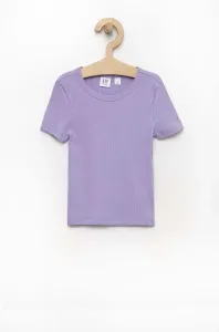 Dětské bavlněné tričko GAP fialová barva #4866600
