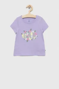 Dětské bavlněné tričko GAP fialová barva