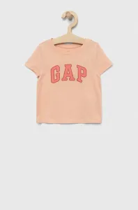 Dětské bavlněné tričko GAP oranžová barva #6076189