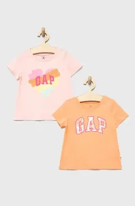Dětské bavlněné tričko GAP oranžová barva