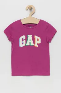 Dětské bavlněné tričko GAP růžová barva #1991442