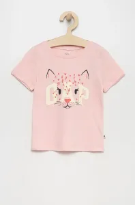 Dětské bavlněné tričko GAP růžová barva #2025821