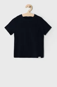 Dětské bavlněné tričko GAP tmavomodrá barva, hladké