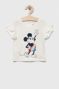 Dětské bavlněné tričko GAP x Disney béžová barva #5911907