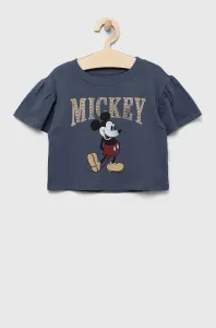 Dětské bavlněné tričko GAP x Disney tmavomodrá barva