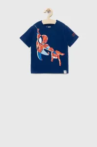 Dětské bavlněné tričko GAP x Marvel tmavomodrá barva, s potiskem #4991696