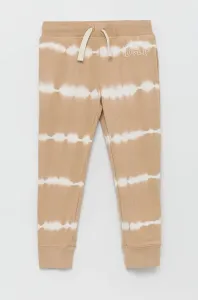 Dětské kalhoty GAP béžová barva, s potiskem #1991367