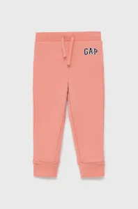 Dětské kalhoty GAP oranžová barva, s aplikací