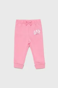 Dětské kalhoty GAP růžová barva, s potiskem #1980920