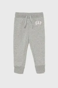 Dětské kalhoty GAP šedá barva, hladké #1984224