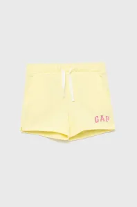 Dětské kraťasy GAP žlutá barva, s potiskem, nastavitelný pas #5250111