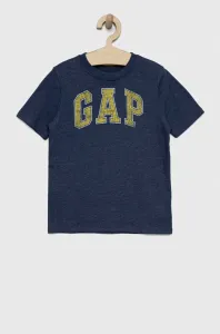 Dětské tričko GAP tmavomodrá barva, s potiskem