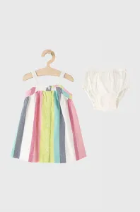 GAP Baby Stripe Button Šaty dětské Vícebarevná #1953750