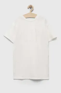 Dívčí šaty GAP bílá barva, mini, oversize #4893246