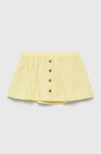 Dětská lněná sukně GAP žlutá barva, mini