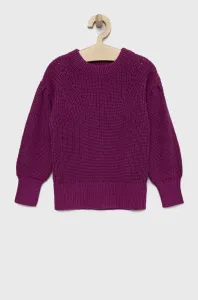 Dětský bavlněný svetr GAP fialová barva, lehký #2848506