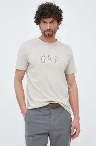 Bavlněné tričko GAP béžová barva, s aplikací