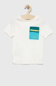 Dětské bavlněné tričko GAP bílá barva, s aplikací #3714275