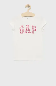 Dětské bavlněné tričko GAP bílá barva #2888302