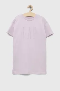 Dívčí šaty GAP fialová barva, mini, oversize #4893378