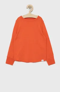 Dětské tričko s dlouhým rukávem GAP oranžová barva