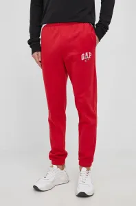 Kalhoty GAP pánské, červená barva, s potiskem #1978635