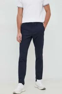 Kalhoty GAP pánské, tmavomodrá barva, jednoduché #4205064