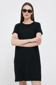 Bavlněné šaty GAP černá barva, mini