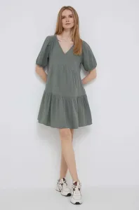 Bavlněné šaty GAP zelená barva, mini #5156972