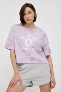 Bavlněné tričko GAP fialová barva