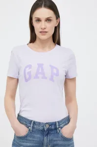Bavlněné tričko GAP fialová barva #3961745