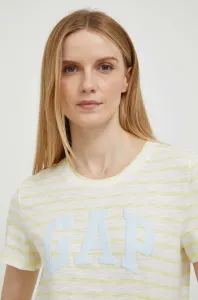 Bavlněné tričko GAP žlutá barva