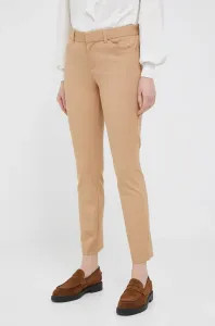 Kalhoty GAP dámské, béžová barva, přiléhavé, high waist #5144902
