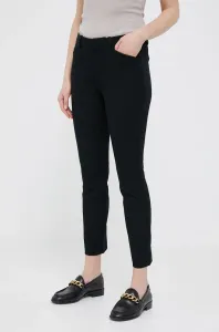 Kalhoty GAP dámské, černá barva, přiléhavé, medium waist