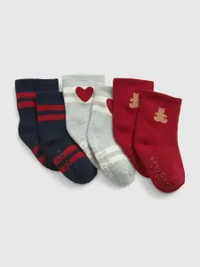 GAP Ponožky 3 páry dětské Červená #5706580