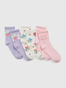 GAP Ponožky 3 páry dětské Fialová