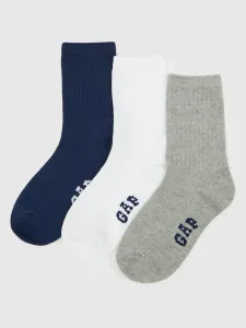 GAP Ponožky 3 páry dětské Modrá Bílá Šedá
