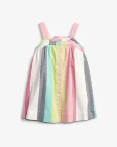 GAP Baby Stripe Button Šaty dětské Vícebarevná