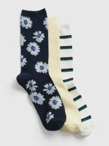 GAP Ponožky 3 páry Modrá Bílá