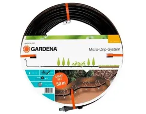 Gardena 1389-20 Micro-Drip-System startovací sada – kapková závlaha pro rostliny v řádcích, podzemn