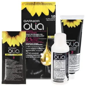 Garnier Permanentní olejová barva na vlasy bez amoniaku Olia 1.10 Safírově černá