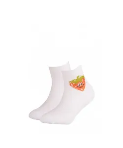 Gatta Cottoline vzorované 224.59N 21-26 Dívčí ponožky, 21-23, bílá