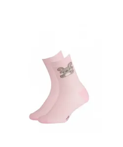 Gatta Cottoline vzorované 244.59N 33-35 Dívčí ponožky, 36-38, bílá