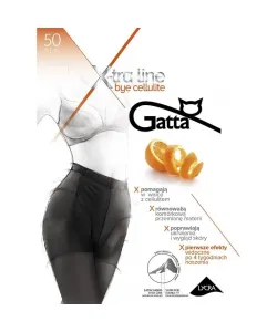 Gatta Bye Cellulite 50 den 5-XL Punčochové kalhoty, 5-XL, nero/černá