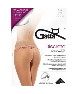 Gatta Discrete 15 den punčochové kalhoty, 4-L, nero/černá
