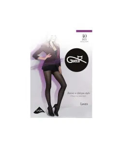 Gatta Laura 40 den 5-XL punčochové kalhoty, 5-XL, nero/černá