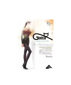 Gatta Rosalia 40 den punčochové kalhoty, 2-S, grafit/odc.szarego