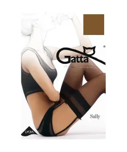Gatta Sally lycra 15 den punčochy, 3/4-M/L, visone/odc.beżowego