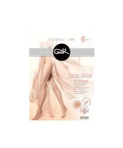 Gatta Thin Skin 6 den punčochové kalhoty, 4-L, Visone