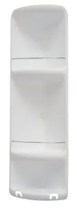 Gedy Gedy CAESAR třípatrová rohová polička do sprchy 226x710x160 mm, ABS plast, bílá 7081